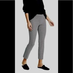 Theory J0926216 Testra Black multi Houndstooth  pants trousers sz 10